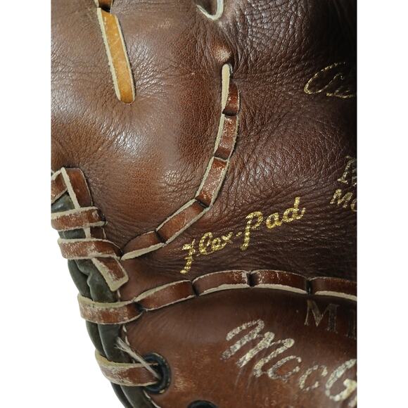 MacGregor Baseball Glove Pete Rose MVP M12K Model Leather Flex Pad Right Vintage - Picture 11 of 16